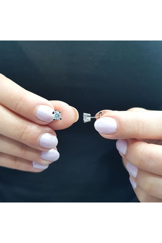 Lova 0.64 Karat Pırlanta Tektaş Küpe - 3040022