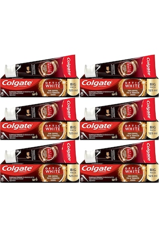 Colgate Diş Macunu Optic White 125ml Çay-kahve-sigara 6 Lı Set