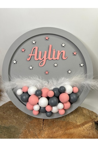 Bebek Kapı Süsü-çocuk Kapı Süsü-bubble Kapı Süsü Beyaz - Pembe