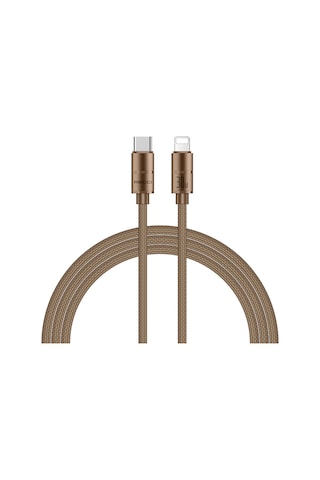 Recci RS08CL Warrior Serisi 30 W Lightning Pd Hızlı Şarj Kablosu 1.2 M Desert Gold