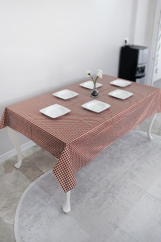 Sufre Sıvı Geçirmez Masa Örtüsü Sofra Bezi Sofra Örtüsü Piknik Örtüsü Kahverengi