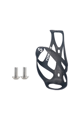 Toseek Açık Hava Bisiklet Karbon Fiber Açık Su Şişesi Tutucusu, Renk: Siyah Mat Çok Renkli