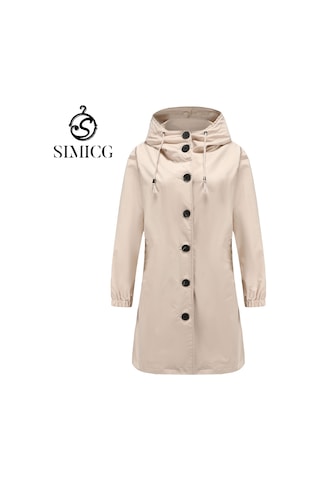 Sonbahar Ve Kışlık Kadın Kapüşonlu Rüzgarlık Günlük Ceket Haki