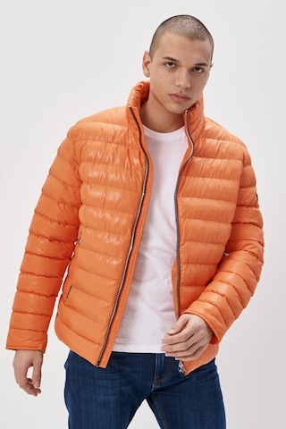 Lee Regular Fit Normal Kesim Dik Yaka Turuncu Şişme Mont Turuncu