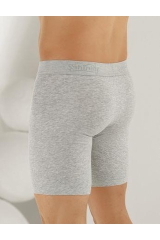 Şahinler Erkek Likralı Uzun Boxer Renk Seçenekli E114 Gri