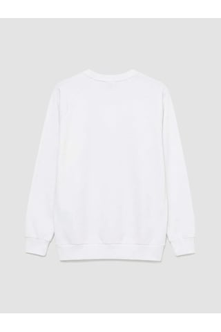 Lc Waikiki Beyaz Bisiklet Yaka Manchester City Baskılı Erkek Sweatshirt