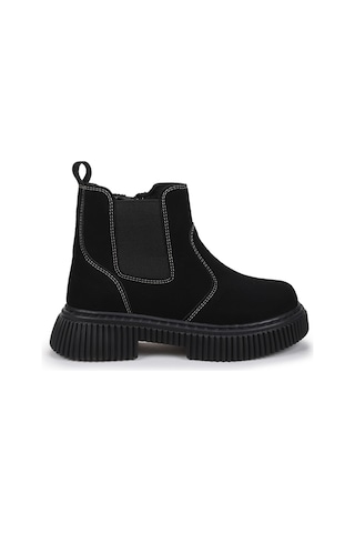 Kiko Kids Penka Fermuarlı Erkek Çocuk Günlük Bot Ayakkabı Siyah Siyah