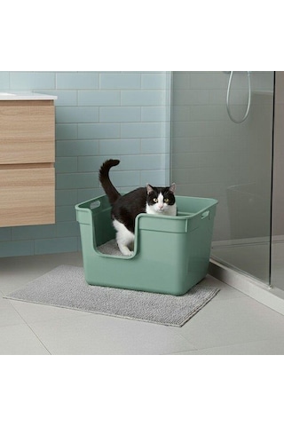 Herniks Tanos Yarı Açık Kedi Tuvaleti 54x40x32 - Yeşil