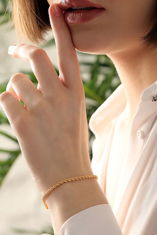 Miletkuyumculuk 14 Ayar Altın Halat Zincir Bileklik Sarı Altın