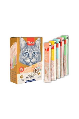 Wanpy Karışık Sıvı Yetişkin Kedi Ödül Maması 25 x 14 G