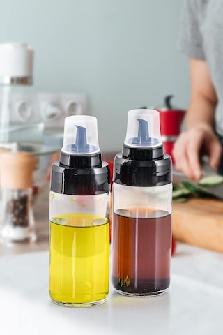 2li Damlatmaz Cam Sosluk Yağlık Yağdanlık Ve Sirkelik 245 Ml