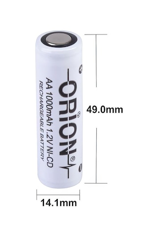 Orion 1.2 V Ni-Cd AA 1000mAh Şarj Edilebilir Kalem Pil