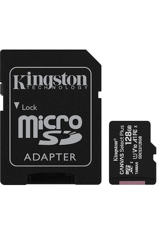 Kingston 128gb Canvas Select Plus Gen3 Micro Sdxc 100mb/s A1 Hafıza Kartı, Sdcs3/128gb