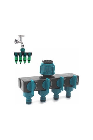 4 Yollu Su Ayırıcı Bahçe Sulama Adaptörü Bahçe Sulama Çim Bakımı İçin Hortum Bağlantısı Avrupa Musluğu Diğer