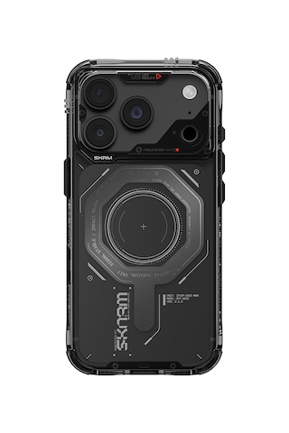Apple Uyumlu iPhone 18 Pro Max Uyumlu Kılıf Skinarma M-safe Şarj Özellikli Airbag Tasarımlı Magma Kapak Füme