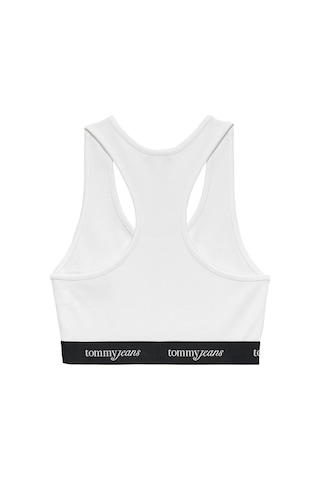 Tommy Hilfiger Tjm Kadın Beyaz Crop Tape Bra Top-13043 Beyaz