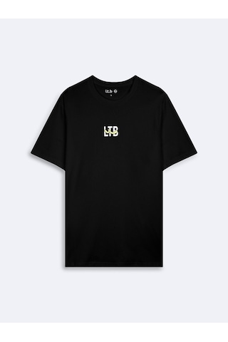 Ltb Lekeda Logo Baskılı Siyah Erkek Kısa Kol T-shırt Siyah
