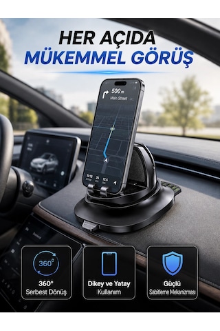 Bay Çok Fonksiyonlu Araç İçi Telefon Tutucu Gizlenebilir Telefon Numarası Özellikli Stand Najmaddin 38503397
