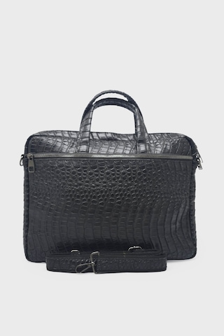 Venüs Vns-k001ç Siyah Kroko Unisex Evrak Çantası Siyah Kroko