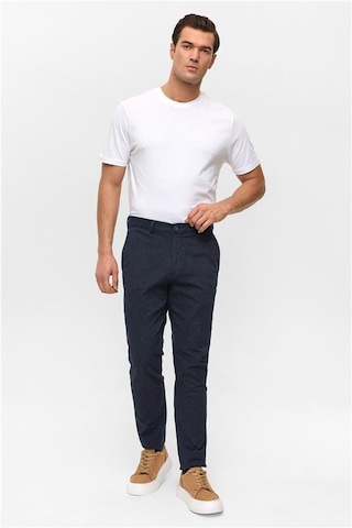 Lacivert Regular Armürlü Pantolon Lacivert