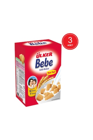 Ülker Sütlü Bebe Bisküvisi 3 x 800 G