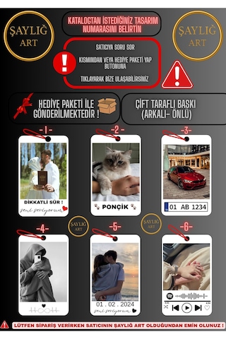 Kişiye Özel Fotoğraflı Araba Plaklaı Araç Dikiz Ayna Süsü Sevgiliye Hediyelik Aksesuar