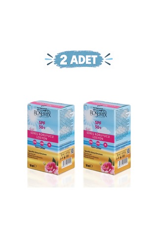 Rosemix - 349 - - Gül Yağlı Güneş Koruyucu Losyon +50 Spf + - 2 Adetlik - Shophnrl - Set Ürün
