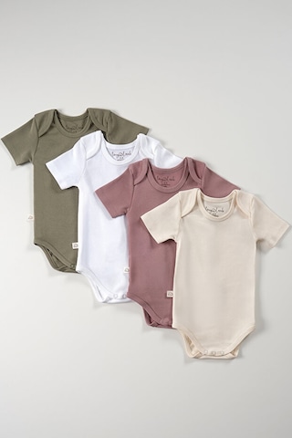 Tinylamb Softly Colors Kısa Kol Bebek Bodysuit Takımı - 4 Parça Çok Renkli