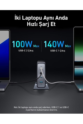 Anker Prime 749 Masaüstü Şarj Cihazı 240w Gan-4 Port - A2342