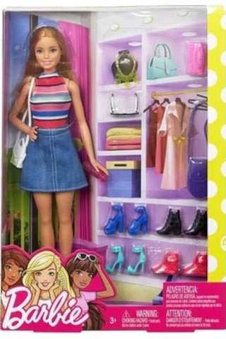 Barbie Bebek ve Muhteşem Aksesuarları Oyun Seti Fvj42
