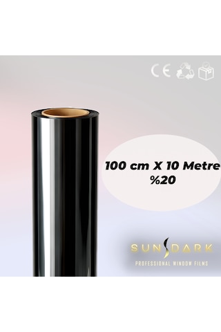 100 Cm X 10 Metre Siyah Cam Filmi %20 Ev Ofis Araç Uyumlu