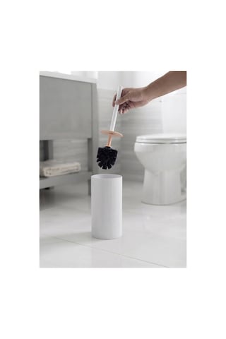 Liza Kapaklı Wc Banyo Fırçası - Tuvalet Fırçası Wc Fırçası Klozet Fırçası Beyaz