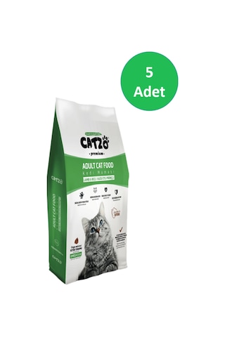 Catzo Premium Kuzu Etli Kedi Maması 5 x 1 KG