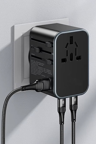 25w Evrensel Seyahat Şarj Adaptörü Fiş Priz Dönüştürücü /1xusb /2