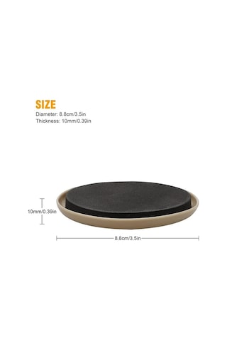 Novahub 16 Parça Mobilya Kaydırıcı Yeniden Kullanılabilir Ağır Mobilya Taşıyıcı 3,5 İnç Yuvarlak Sürgü Siyah