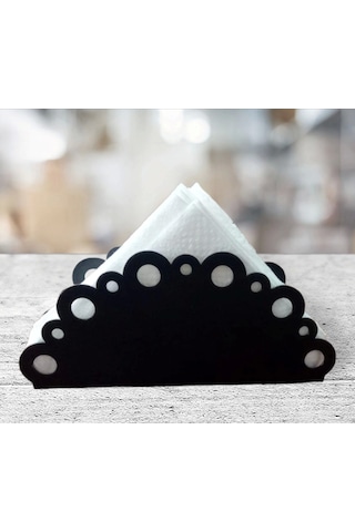 Glare Peçetelik Daireli Mat Siyah Mat Siyah