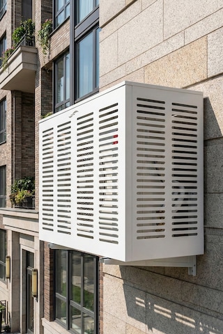 Klima Motoru/dış Ünite Gizleme/koruma Kafesi Xl 120x62x150 H Slotted Beyaz