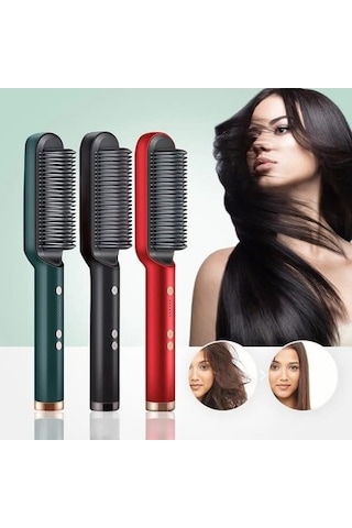 Venturemart Ahair Düzleştirici Sıcak Tarak Bukle Maşası Çok Hızlı Elektrikli Doğrultma Fırçası Sıcak Sa