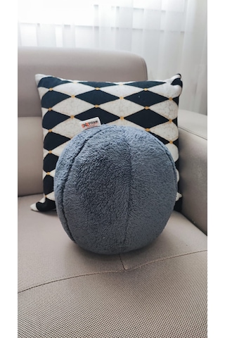 2' Li Top Kırlent / Yastık Büyük Antrasit