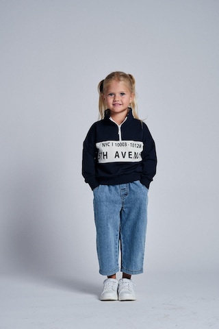 Miababy Dik Yaka Sweat Denim Pantolon Takım Lacivert