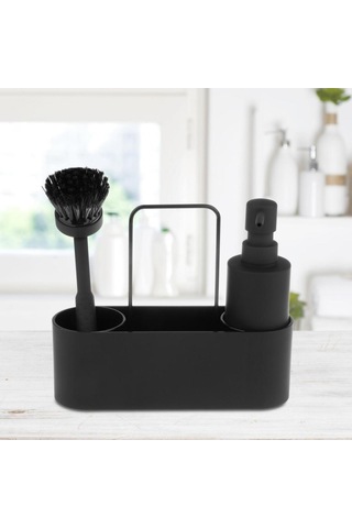 Homyl Depolama Çok Fonksiyonlu Sabun Şişesi Tepsisi Ile Siyah Diğer