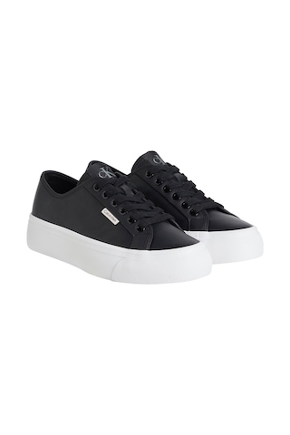 Calvin Klein Vulc Flatf Lace Up Lth Ck Siyah Kadın Sneaker 000000000102265716 Siyah