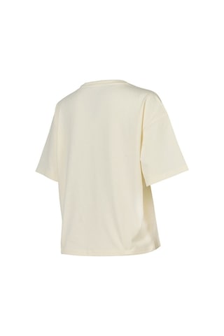 New Balance Nb Lifestyle Women Tshirt Kadın Bej - Wnt1605