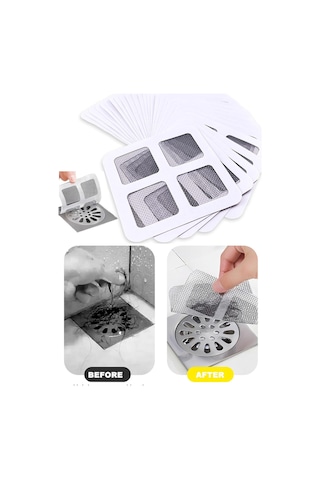 10 Adet Kendinden Yapışkanlı Banyo Gider Filesi Yeni Nesil Lavabo Küvet Gider Süzgeci Diğer