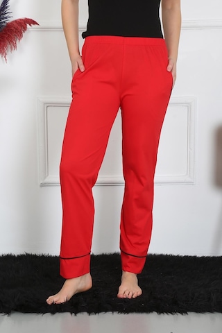 Akbeniz Kadın Pamuk Penye Cepli Tek Alt Pijama Kırmızı 27512-kırmızı Kırmızı