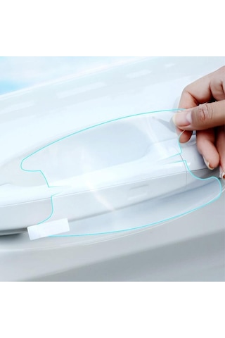 Seametal 4 Adet Kapı Kase Koruma Filmi Evrensel Anti-scratch Araba Etiket Su Geçirmez Koruyucu Şerit Oto Aksesuarları