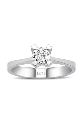 Lova 0,50 Karat Efektli Pırlanta Tektaş Yüzük - 1070092