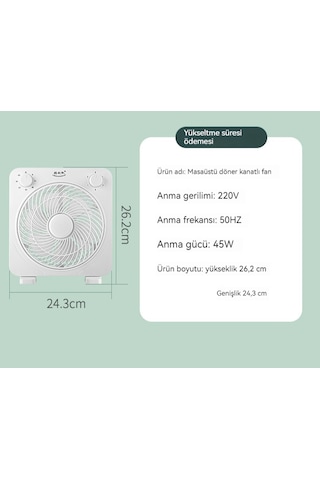 Eternal Luck Elektrikli Fan Ev Tipi Masaüstü Fan