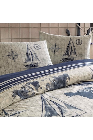 Taç Muna Ranforce Tek Kişilik Nevresim Takımı Lacivert 000000001000051028 Lacivert