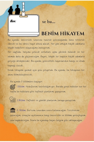 Hedef Üniversite Sayısal Öğrencileri İçin Planlama Defteri-benim Hikayem Kahverengi
